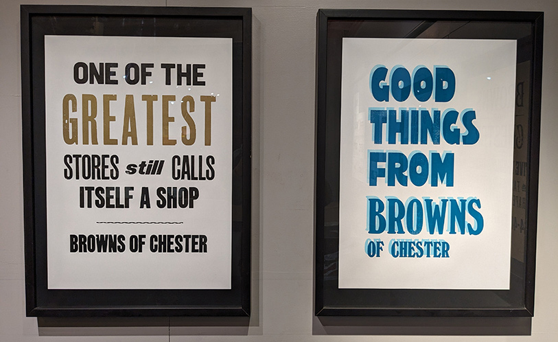 Exhibits at Browns of Chester.