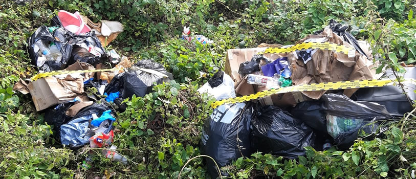 Flytipping which was used as evidence to secure a conviction.