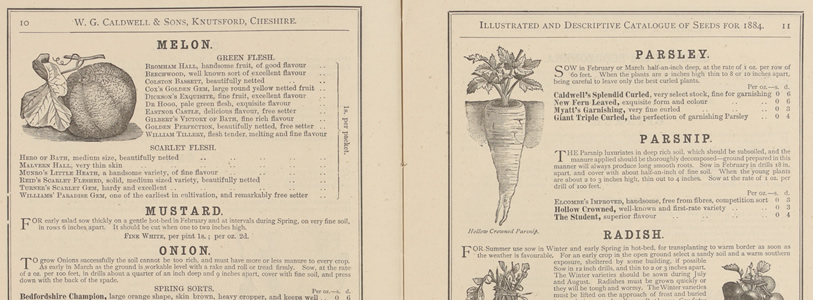 A scan from a 1884 local publication on food.