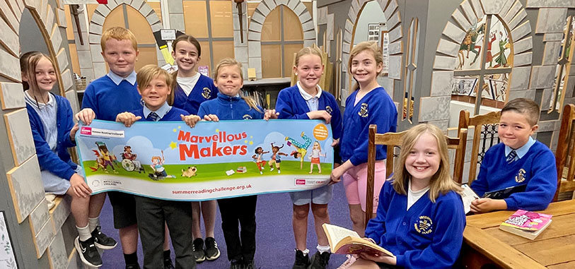 Children from Manor House Primary School, Frodsham are looking forward to the Summer Reading Challenge