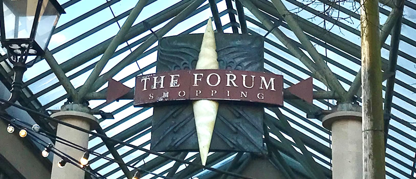 The Forum Shopping Centre sign