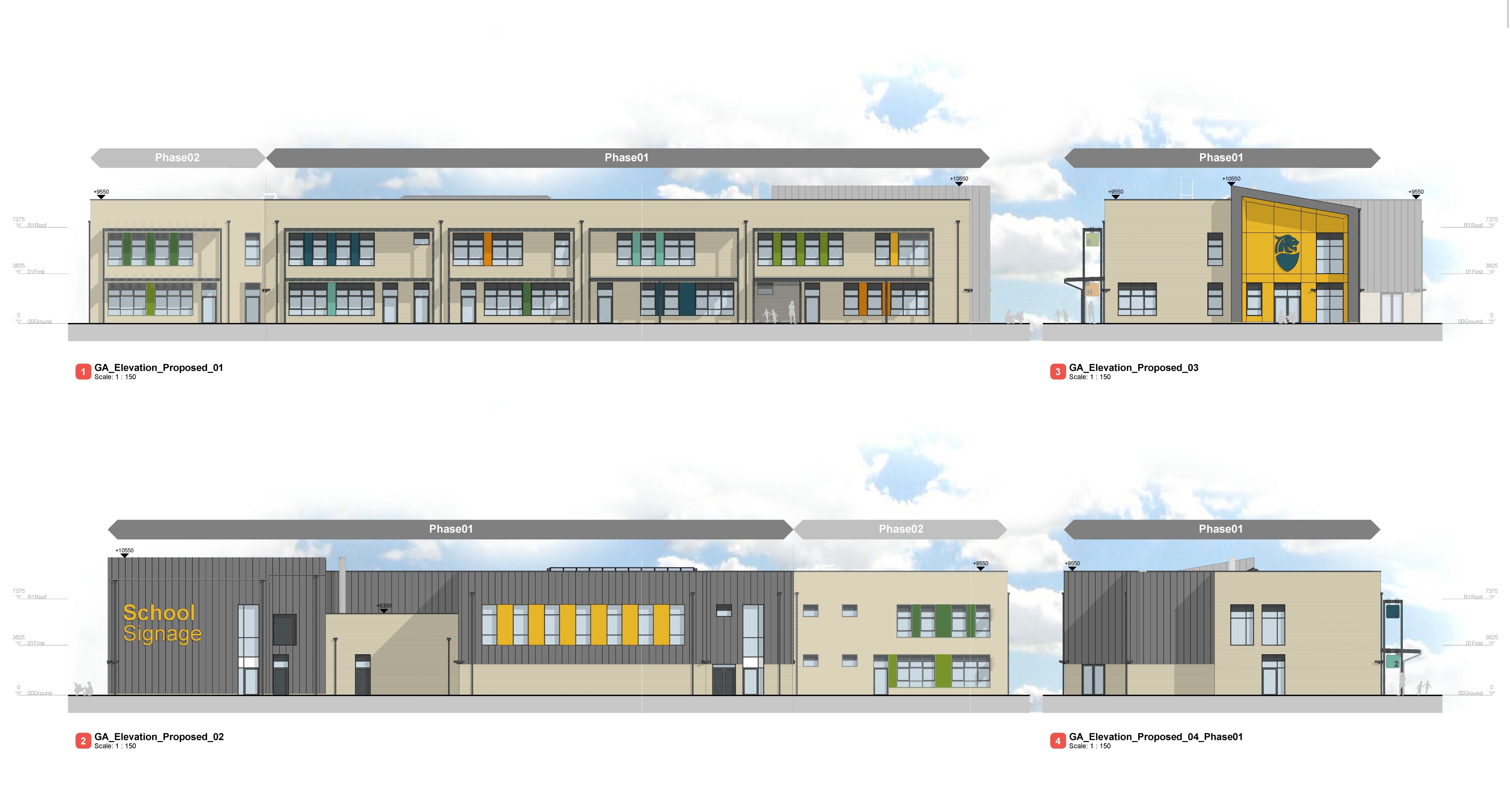 Elevation view of Wrexham Road School Development