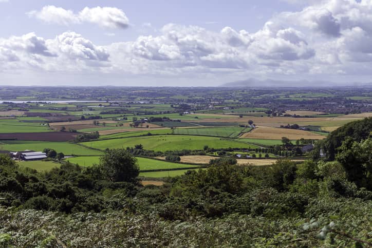 Farmland across west Cheshire