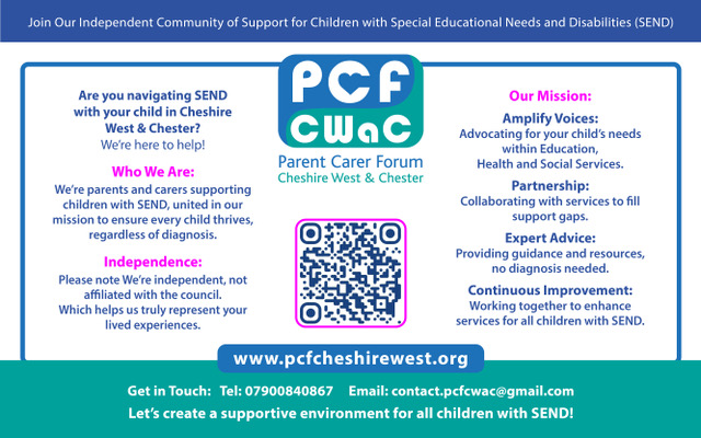 PCF Parent Carer Forum Cheshire West and Chester