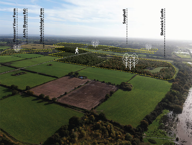 Image of Shotwick Park with text outlining future use of land