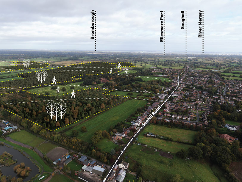 A vision of what could be achieved at Shotwick Park – village view