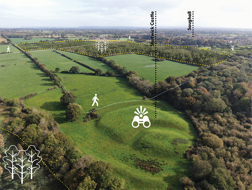 A vision of what could be achieved at Shotwick Park - view over Shotwick Castle